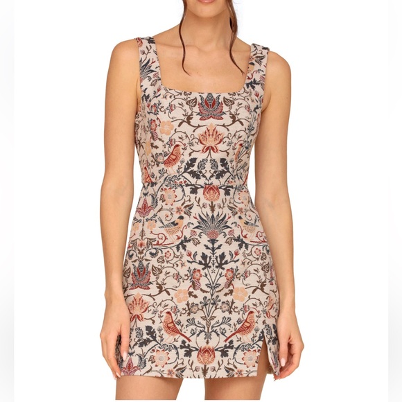 AVEC LES FILLES: TAPESTRY JACQUARD TAILORED MINI DRESS - Picture 3 of 6